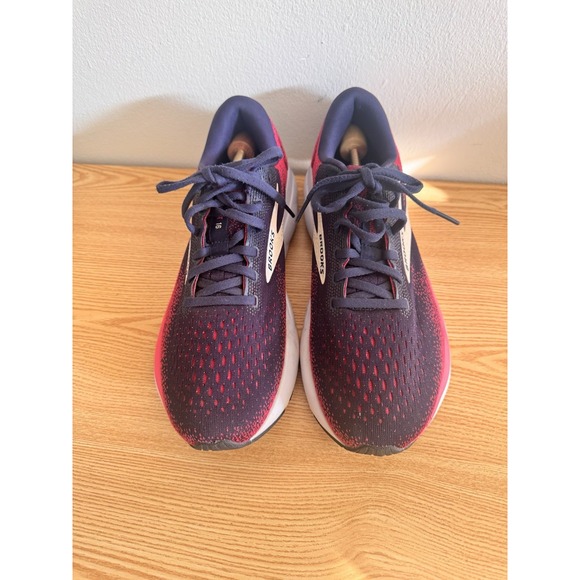 Brooks Women's Sz 10.5 2A Ghost 16 Peacoat Raspberry Apricot Running Shoes - Picture 3 of 8